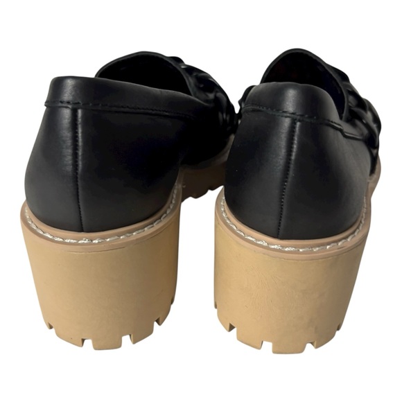 Dolce Vita Harris Platform Loafers chunky Chain Black Size 7.5 - Picture 7 of 8